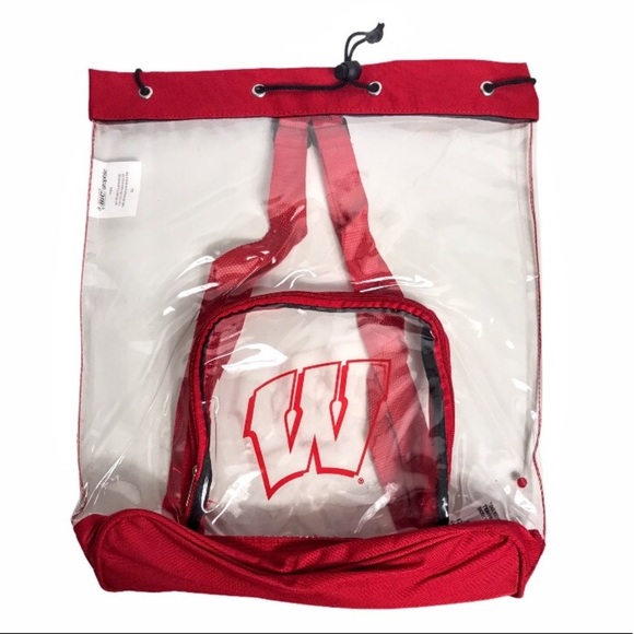 NWT Wisconsin Game Day Clear Backpack - Picture 5 of 10